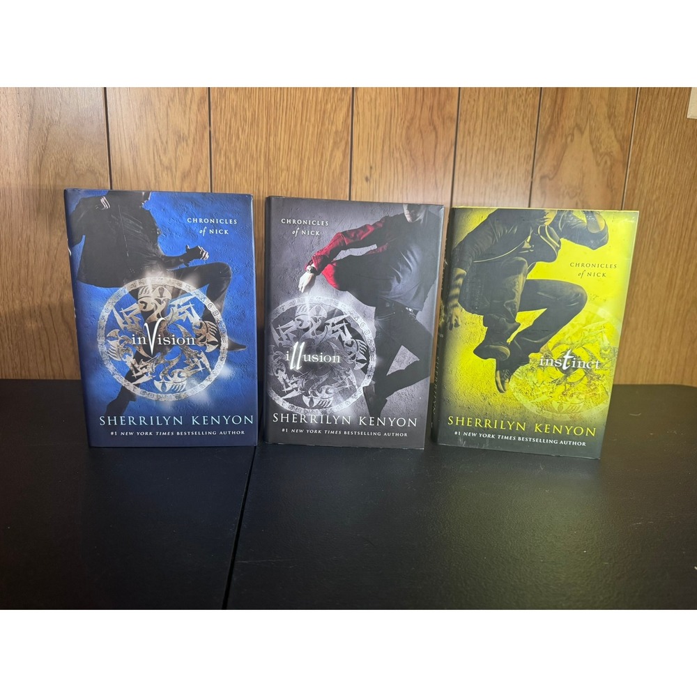 Sherrilyn Kenyon Chronicles of Nick 3 Book Set Invision Illusion Instinct HC